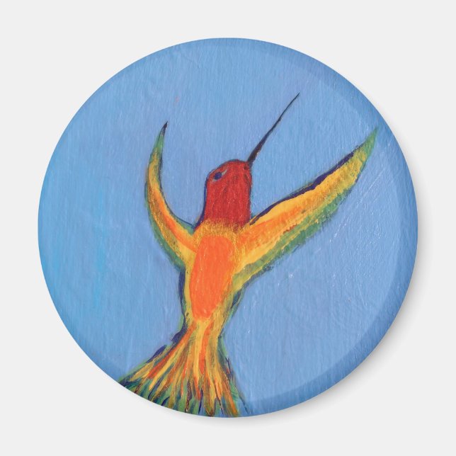 Íman Hummingbird em azul (Frente)