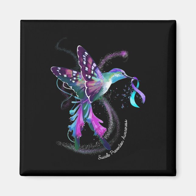 Íman Hummingbird Roxo Azul Fita Suicídio (Frente)