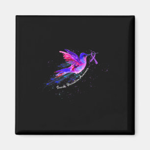 Íman Hummingbird Segurando Fibromialgia Roxa Fibromialg