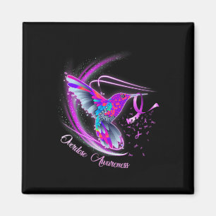Íman Hummingbird Segurando Sobredosagem de Fita Roxa Aw