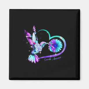 Íman Hummingbird Sunflower Hearple Ribbon Suicídio