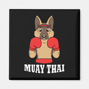 Íman Humor Animal Boxe Tailandesa Cachorro Engraçado Mu
