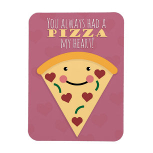 Íman Humor com fatia de pizza feliz dia de os namorados