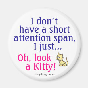 Íman Humor curto do gatinho da capacidade de