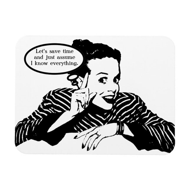 Íman Humor da Mulher Retrora (Horizontal)