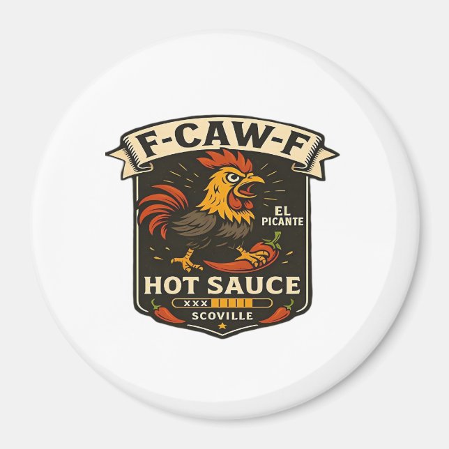 Íman Humor de Corvo Engraçado Gótico F-Caw-F (Frente)
