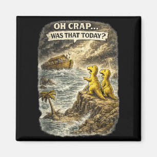 Íman Humor de Dinossauro Cristão Jesus Desenho de Dinos