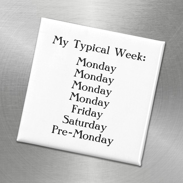 Íman Humor de Escritório Negro e Branco (Criador carregado)