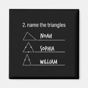 Íman Humor de Matemática Nome Divertido Os Triângulos N