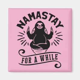 Íman Humor de Preguiça no Banheiro Namastay