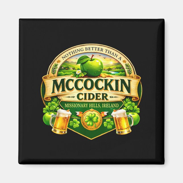 Íman humor do dia de são patrício mccockin cider mccain (Frente)