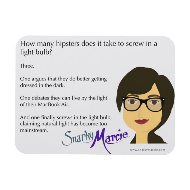 Íman Humor do hipster (Horizontal)