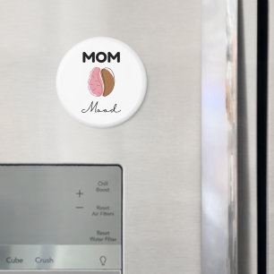 Íman Humor Mãe Café Cérebro Design Minimalista
