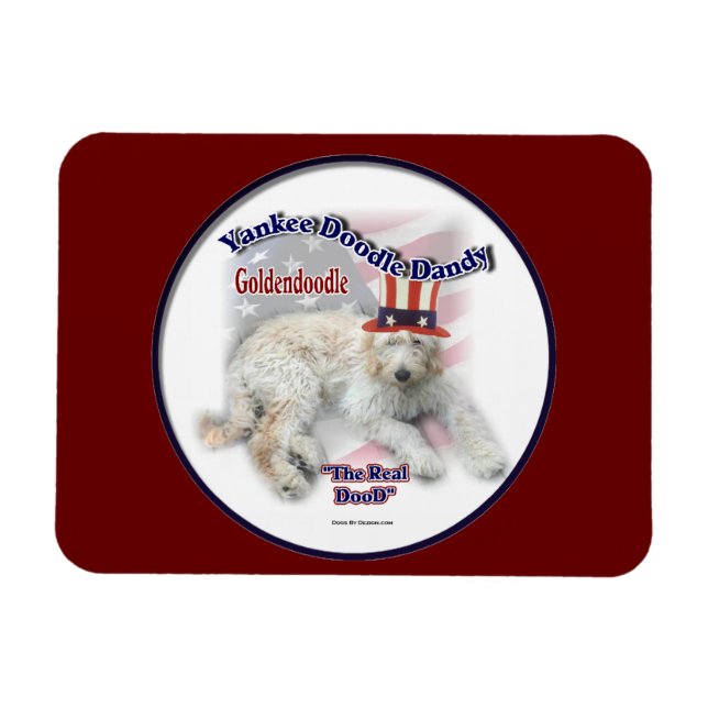 Íman Humor Policial Goldendoodle (Horizontal)