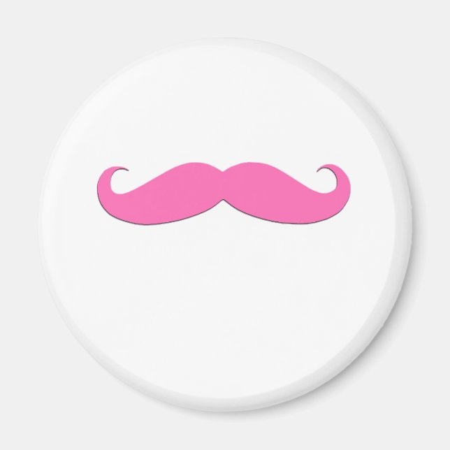 Íman Humor rosa com bigode Crie (Frente)