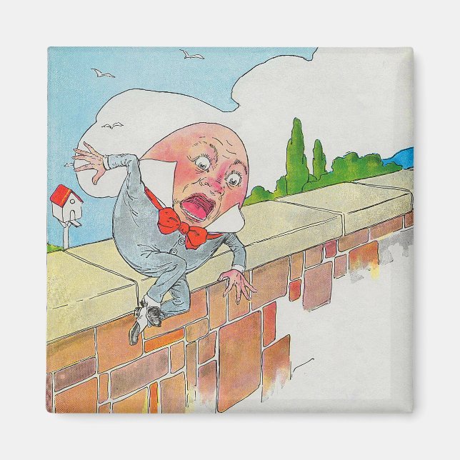 Íman Humpty Dumpty em Wall Madre Goose Nursery Rhyme (Frente)