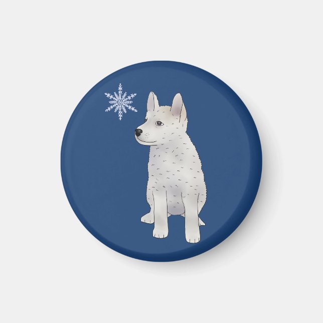 Íman Hund mit Schneeflocke (Frente)