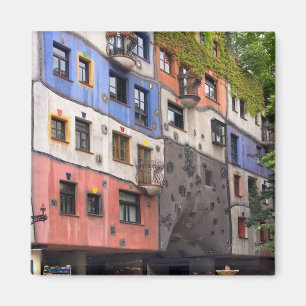 Íman Hundertwasser na foto de Viena