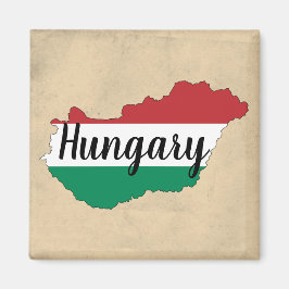 Íman Hungria Flag Silhouette
