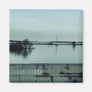 Íman Huron River Blues Fotografia de Willowcatdesigns