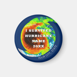 Íman HURRICANO SOBREVIVOR Personalizado Comemorativo