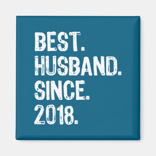 Íman Husband Since 2018 1st Wedding Artwork (Frente)