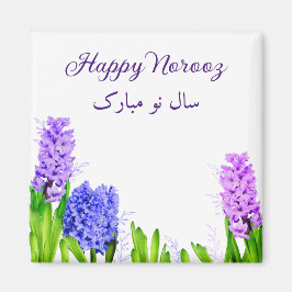 Íman Hyacinth Flowers Purple Blue Pink Happy Noroz