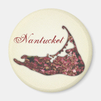 Íman Hydrangea Map of Nantucket Island, Massachusetts