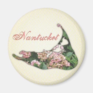 Íman Hydrangea Map of Nantucket Island, Massachusetts