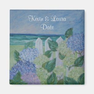 Íman Hydrangeas Pelo Casamento Da Praia