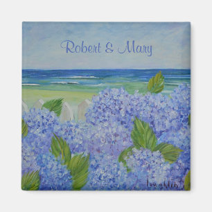 Íman Hydrangeas Pelo Casamento Do Mar