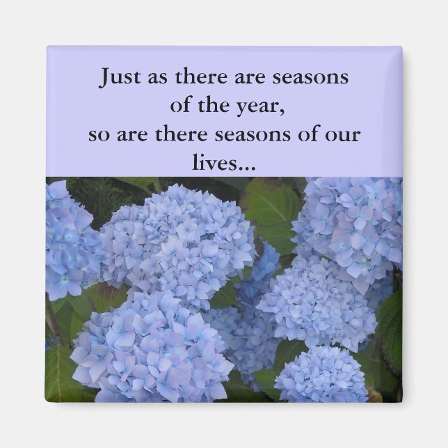 Íman Hydrangeas Seasons das nossas Vidas (Frente)