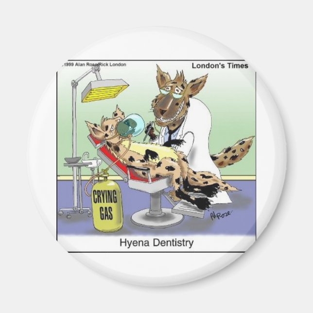 Íman Hyena Dentiery Gifs, Camisetas e Coleções Engraçad (Frente)