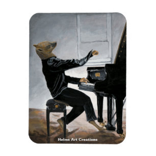 Íman Hyena Piano Music Player Fantasy Art Magnet