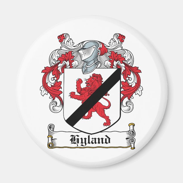 Íman Hyland Family Crest (Frente)