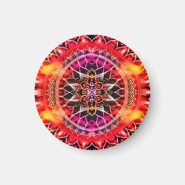 Íman Hypnotic Red Mandala (Frente)