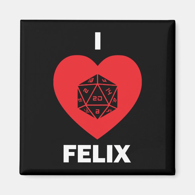 Íman I <3 Felix Magnet (escuro) (Frente)