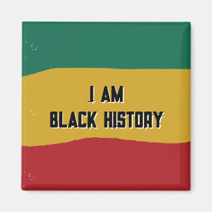 Íman I Am Black History Flag Magnet