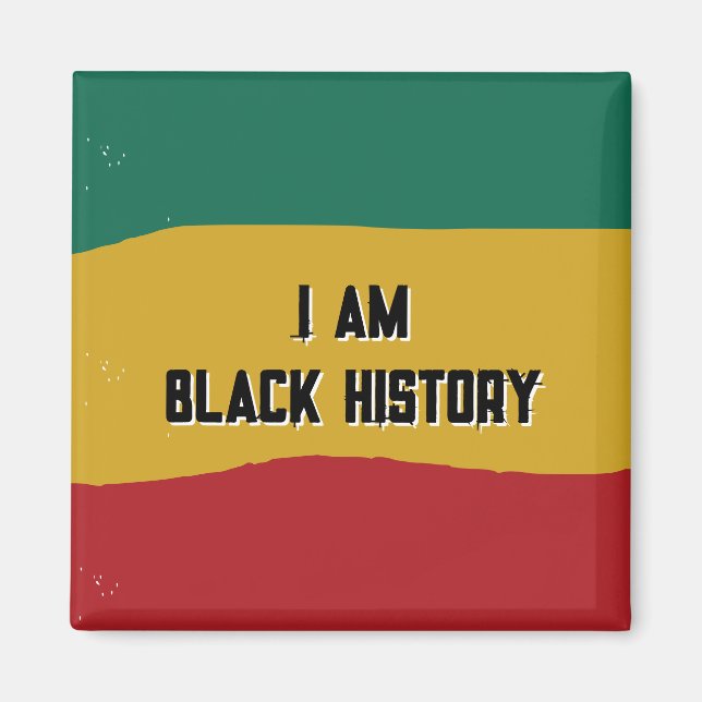 Íman I Am Black History Flag Magnet (Frente)