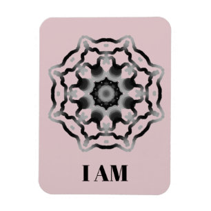 Íman *~* "I AM" Cinza Roxa Negra Mandala Crown Chakra