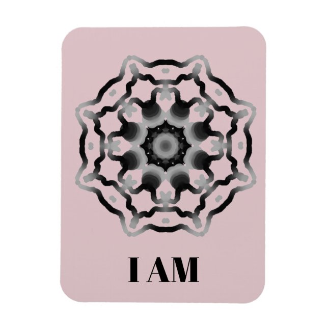 Íman *~* "I AM" Cinza Roxa Negra Mandala Crown Chakra (Vertical)