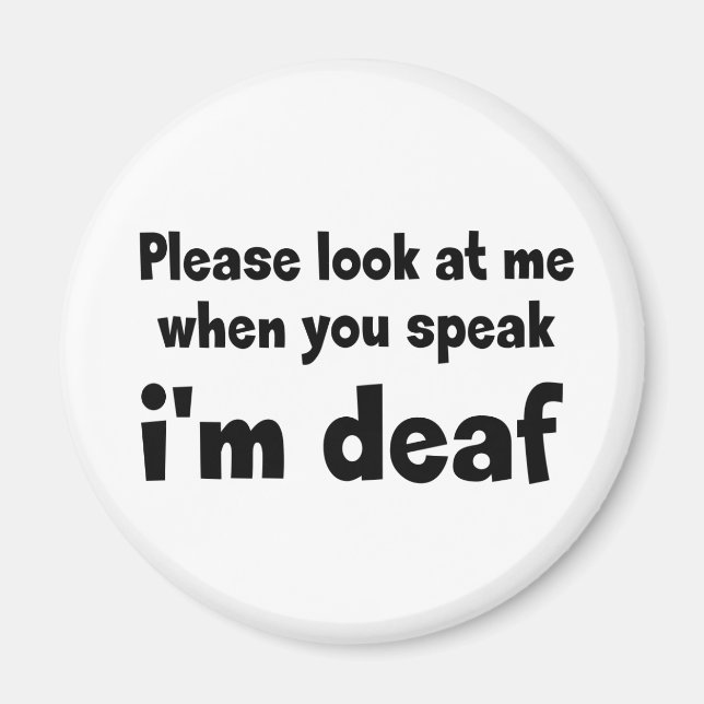 Íman I am deaf. Limited hearing. Doven, slechthorend  (Frente)