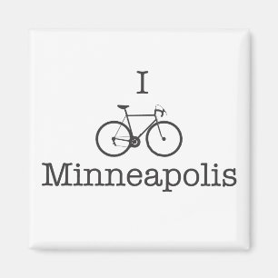 Íman I Bike Minneapolis - Texto preto