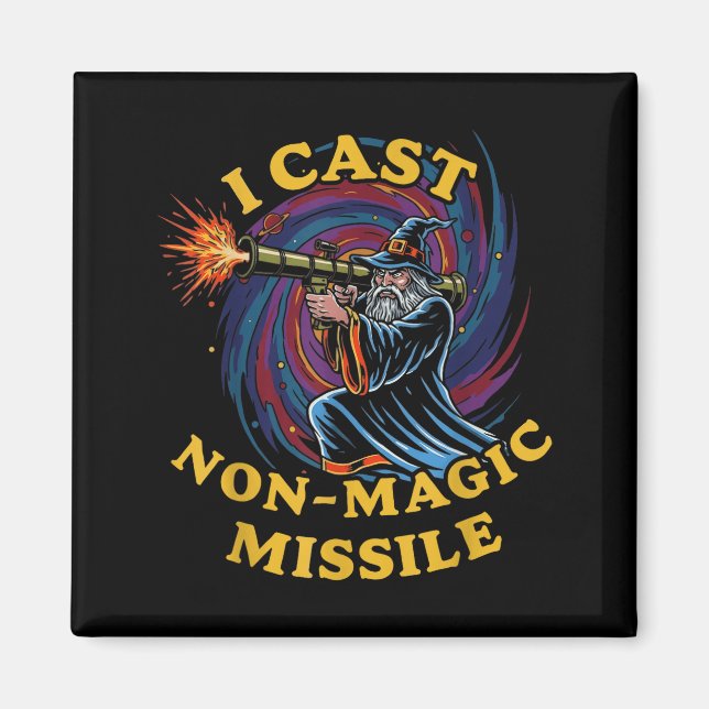 Íman I Cast Non-magic Missile Funny Wizard Parody Meme  (Frente)