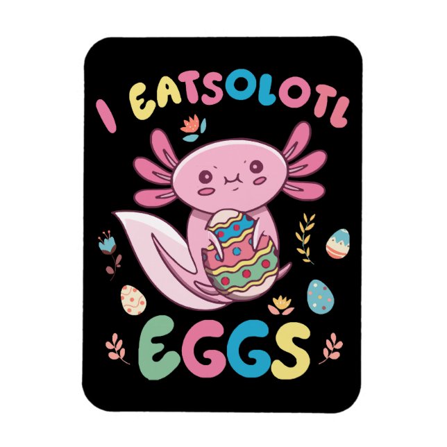 Íman I Coma Ovos Coelho Páscoa Axolotl Coelho (Vertical)