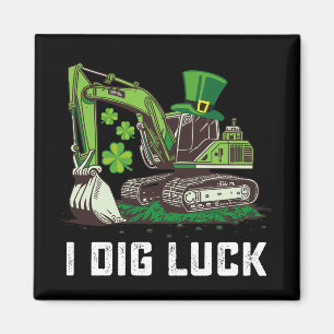 Íman I Dig Sorck Excavator Dia de São Patrício Irlandês
