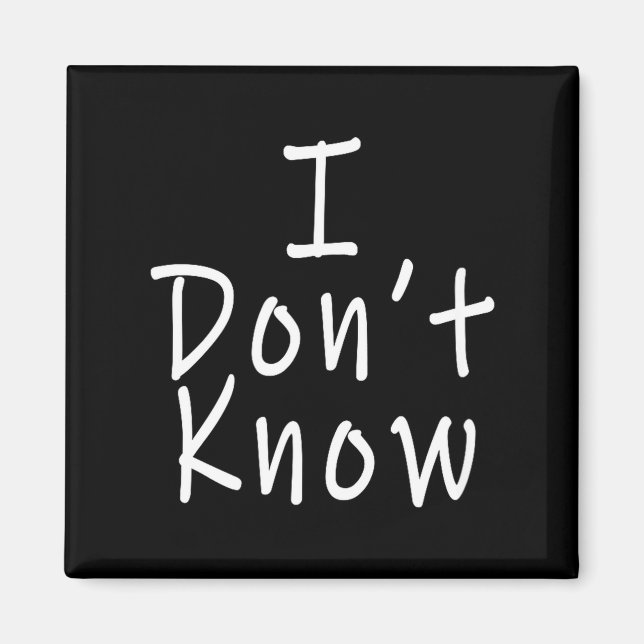 Íman I Don't Know  (Frente)