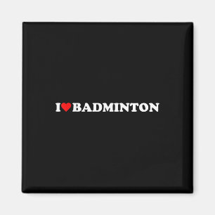 Íman I Hearminton I Love Badminton Hobby Theme Lov