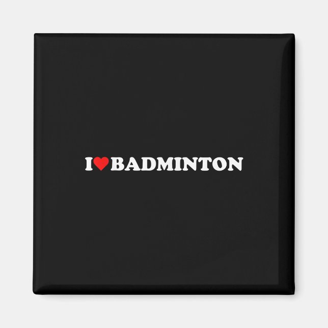Íman I Hearminton I Love Badminton Hobby Theme Lov (Frente)