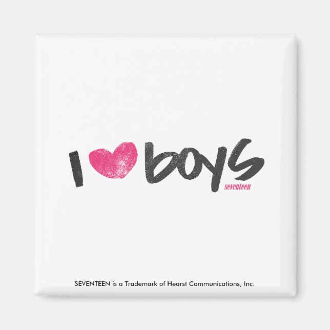 Íman I Heart Boys Magenta (Frente)